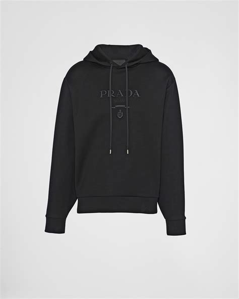 prada hoodie mens|Prada hoodie black.